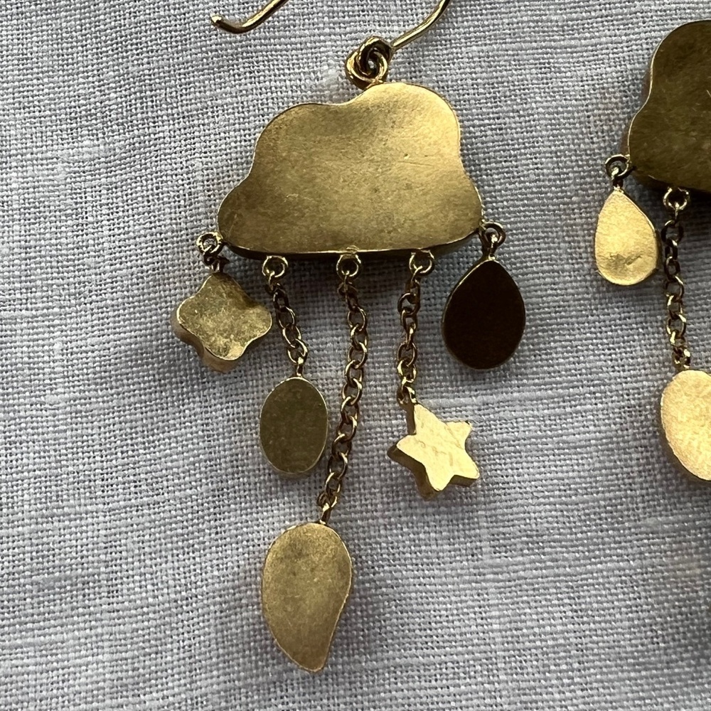 Grainne Morton Cloud & Rain Chain Drop Earrings - Picture 7 of 8